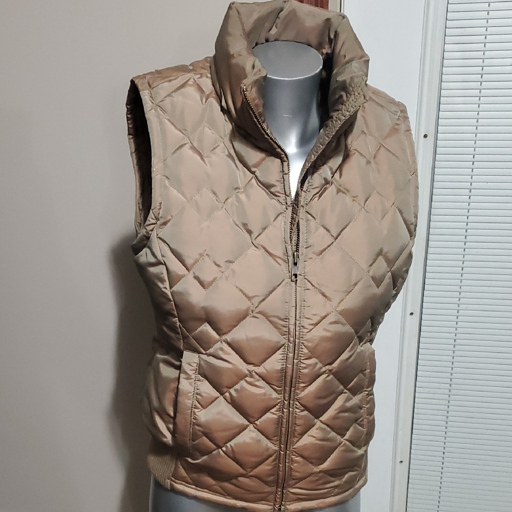 LOFT Quilted Beige Vest